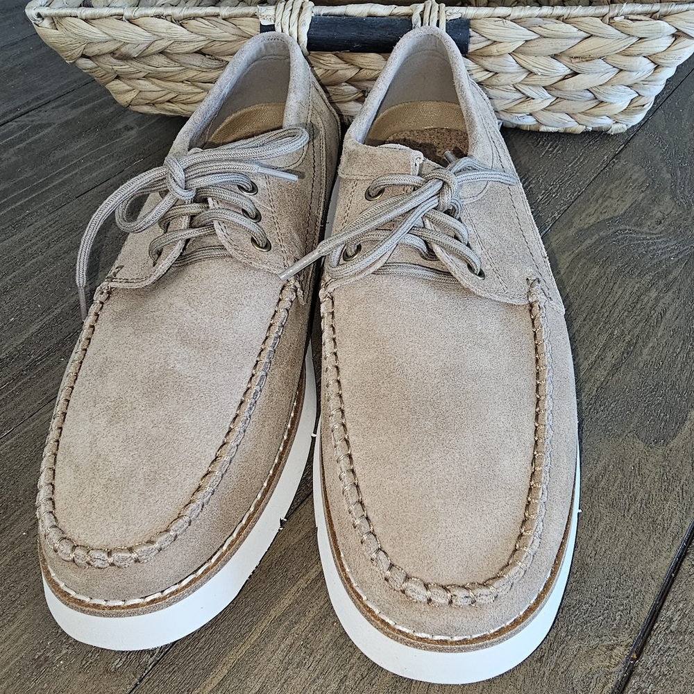 Steve Madden Sporty Tan Suede Men's Loafers Boat Shoes - Size 11.5, 12, & 13 NEW - Picture 2 of 5